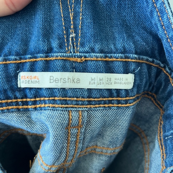 Custom Painted Denim Short Overalls - Picture 4 of 4